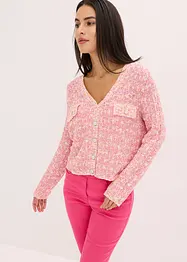 Bouclé Strickjacke, bonprix