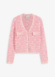 Bouclé Strickjacke, bonprix