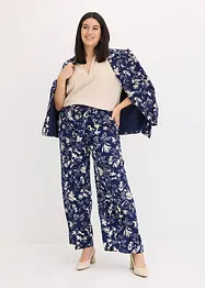 Pantalon large à pinces et imprimé, bonprix