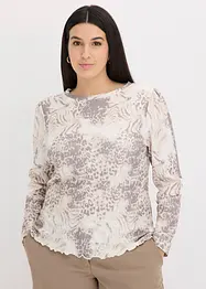 T-shirt manches longues texturé, bonprix