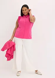 Blouse volantée en jersey, bonprix