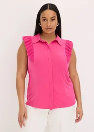 Blouse volantée en jersey, bonprix