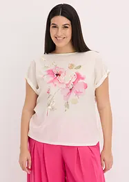 Shirt mit Webeinsatz, bonprix
