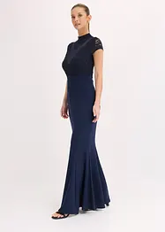 Robe longue avec dentelle et mesh, bonprix