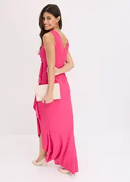 Robe longue en crêpe texturé, bonprix