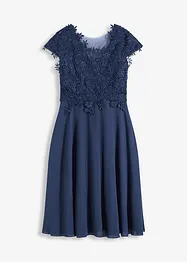 Midikleid aus zartem Tüll mit Spitze, bonprix