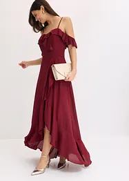 Robe encolure Bardot à volants, bonprix