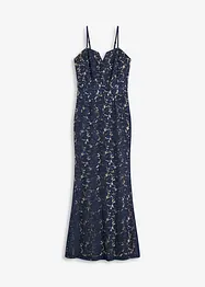 Robe en dentelle avec bretelles et lien satiné, bonprix