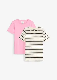 Lot de 2 T-shirts 100% coton, bonprix