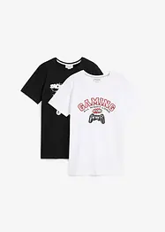 T-Shirt aus reiner Bio-Baumwolle (2er Pack), bonprix
