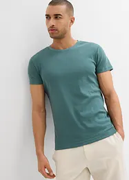 Lot de 2 T-shirts côtelés, slim, bonprix