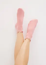 Lot de 6 paires de chaussettes basses à bord volanté, bonprix