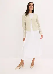 Gilet court en maille ornée de sequins, bonprix