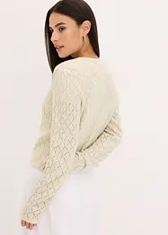 Gilet court en maille ornée de sequins, bonprix