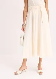 Jupe fluide en twill de viscose mélangée, bonprix