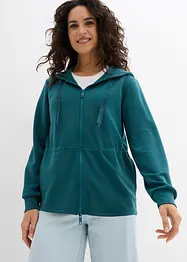 Sweat zippé à capuche avec élastique, bonprix