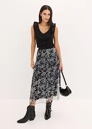 Jupe plissée en jersey mesh, bonprix