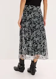 Jupe plissée en jersey mesh, bonprix