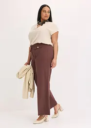 Blouse manches courtes en satin avec épaules descendues, bonprix