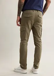 Pantalon slim extensible, jambes droites, avec poches cargo, bonprix