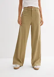 Pantalon fluide en lin mélangé, bonprix