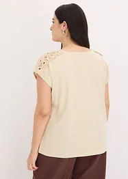 T-shirt à empiècements crochetés, bonprix