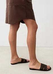 Jupe en cuir nappa d’agneau, bonprix