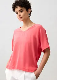 Shirt mit Seidenanteil und Webeinsatz, bonprix