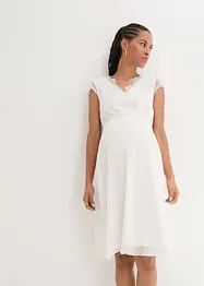 Robe de mariée de grossesse avec ceinture en crêpe et dentelle, bonprix