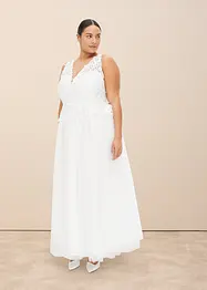 Robe de mariée en tulle et dentelle, bonprix