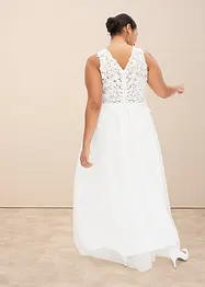 Robe de mariée en tulle et dentelle, bonprix