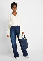 Jean large taille mi-haute élastiquée, bonprix