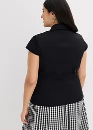 Blazer à manches courtes en satin de coton, bonprix