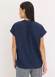 Chemisier manches courtes boutonnage invisible, bonprix