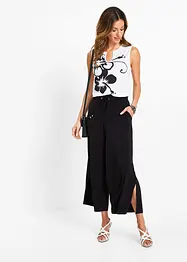 Pantalon en jersey à taille élastiquée, bonprix