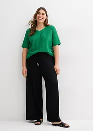 T-shirt en crêpe avec broderies anglaises, bonprix
