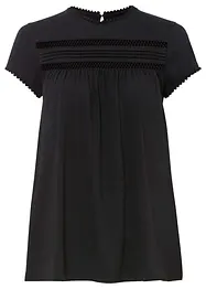 Baumwoll-Shirt mit Spitze, bonprix