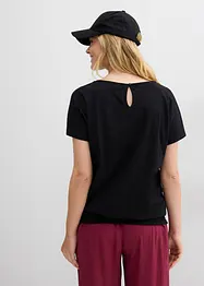 Flammgarn-Shirt aus Bio-Baumwolle mit Smockbund, bonprix