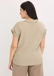 Pull col polo en coton mélangé, bonprix