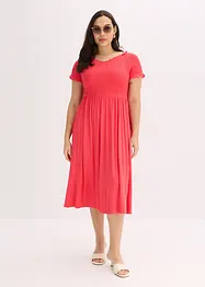 Robe midi à haut smocké, bonprix
