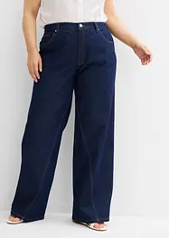 Jean large taille haute, peu extensible, bonprix