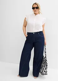 Jean large taille haute, peu extensible, bonprix