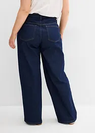 Jean large taille haute, peu extensible, bonprix