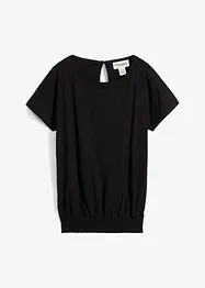 Flammgarn-Shirt aus Bio-Baumwolle mit Smockbund, bonprix