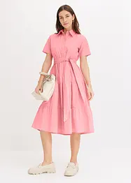 Robe-chemise en matière élastique, bonprix