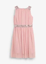 Robe en crêpe avec ceinture ornée de sequins, bonprix