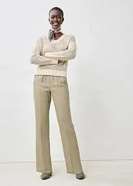 Pull ajouré en lin mélangé, bonprix