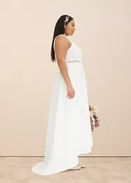 Brautkleid aus glänzendem Satin mit Spitze, bonprix