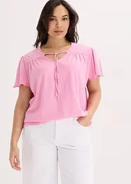 T-shirt avec lien à l'encolure, bonprix