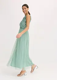 Maxikleid mit Paillettenstickerei, bonprix
